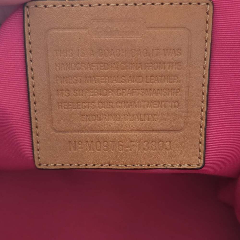 2000's Coach Signature Logo Tote Bag Large Brown Pink Diaper Bag Vtg Y2K - Picture 5 of 14